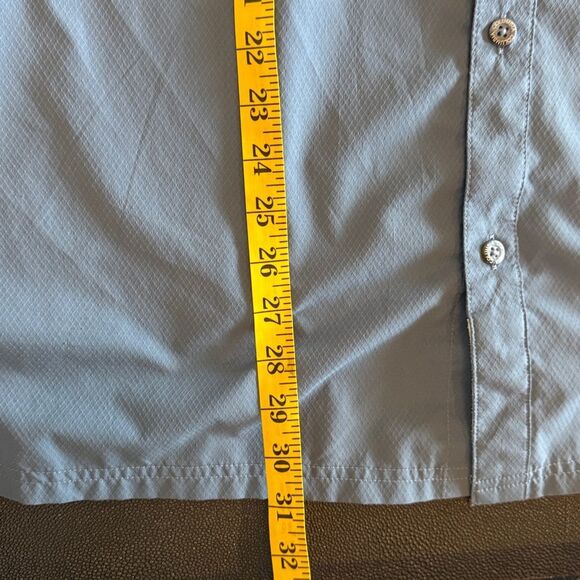 Columbia PFG Omni-Shade Men's Light blue Short Sleeve Shirt size Large - Picture 13 of 13